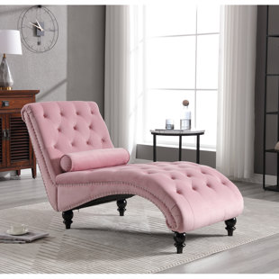 Blush pink chaise on sale lounge chair